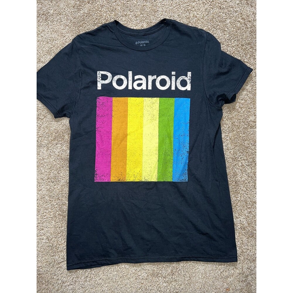 Polaroid Camera Short Sleeve Graphic T Shirt 100% Cotton Mens Medium